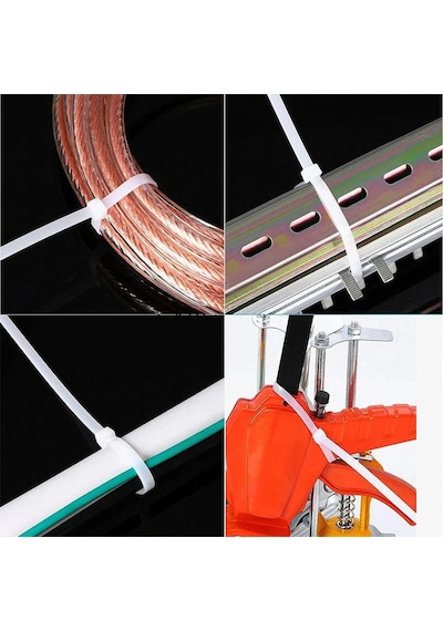 Master 505354 Plastik Kablo Bağı Cırt Kelepçe 3.6x200 Mm Beyaz 100 Adet