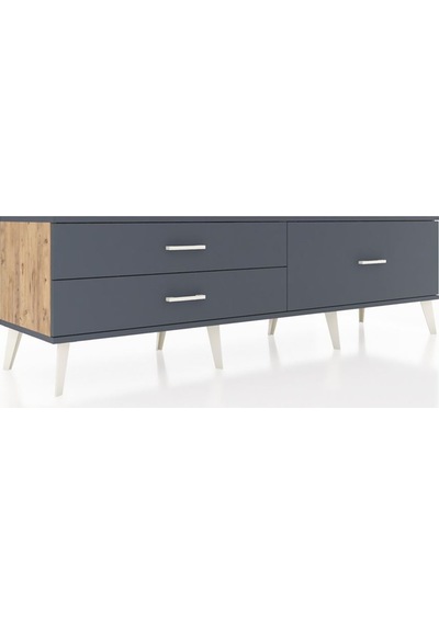 Hyperion Tv Ünitesi 3 Çekmeceli 176x44x51 Çam-antrasit/antrasit Antrasıt/antrasıt