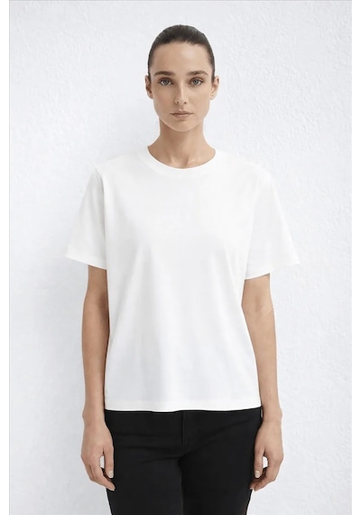Fashion Friends Bisiklet Yaka Kadın Bluz 26y0194k1 Ekru