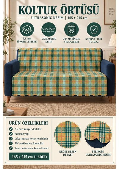 Çok Amaçlı Kadife Koltuk Örtüsü Kaymaz Süngerli 165x215 Cm Modern Bohem Çekyat Şalı Piknik Masa Örtüsü Alk4 Renkli