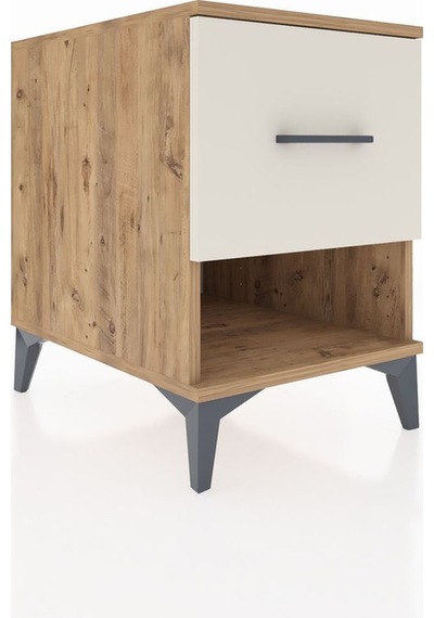 Kronos Komodin Tek Çekmeceli 44x59x64 Çam-aytaşı Atlas Çam