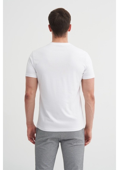 Cazador Basic Süprem Erkek T-shirt 46230 Beyaz