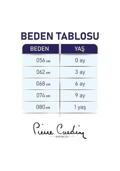 Pierre Cardin %100 Pamuk Erkek Bebek Çıtçıtlı Belden Lastikli Ikili Takım 302392 Mavi Melanj