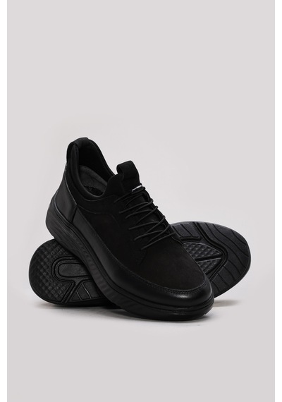 Fast Step Hakiki Deri Erkek Casual Ayakkabı 166ma1003 Siyah