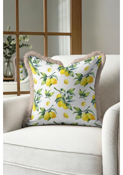 Limon Bahçesi Saçaklı Yastık Kılıfı - Akdeniz Esintisi Modern Yeşil Sarı Püsküllü Kırlent Kılıfı Doğumu Açık Gri Limon Bahçesi Saçaklı Yastık Kılıfı - Akdeniz Esintisi Modern Yeşil Sarı Püsküllü Kırlent Kılıfı Doğumu Açık Gri