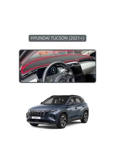 Hyundai Tucson 2021+torpido Koruma Halısı Gri Kenar
