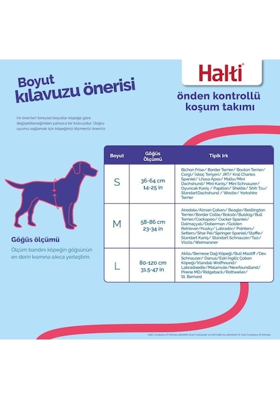 Company Of Animals Halti Köpekler İçin Önden Kontrollü Göğüs Tasması, Orta Boy