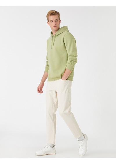 Koton Basic Kapşonlu Sweatshirt Yeşil 3sam70001mk Yeşil