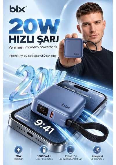 Exenar - Açık Yeşil - Mini Powerbank 10000 Mah Cep Boy Taşınabiler Hızlı Şarj Pd 20w Dijital Göstergeli Type-c Kablolu Exenar - Açık Yeşil - Mini Powerbank 10000 Mah Cep Boy Taşınabiler Hızlı Şarj Pd 20w Dijital Göstergeli Type-c Kablolu