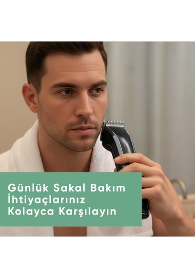 Şarjlı Ayarlanabilir Bıçaklı Saç Sakal Tıraş Makinesi Erkek Kişisel Bakım Rd-6050x 8 Saat