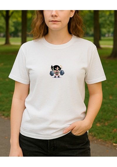 Hugo Boss Buttercup Baskılı T-shirt Beyaz