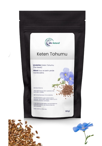 Keten Tohumu Doğal Katkısız - Aromatik Bitkiler Kooperatifi Keten Tohumu 100 Gr