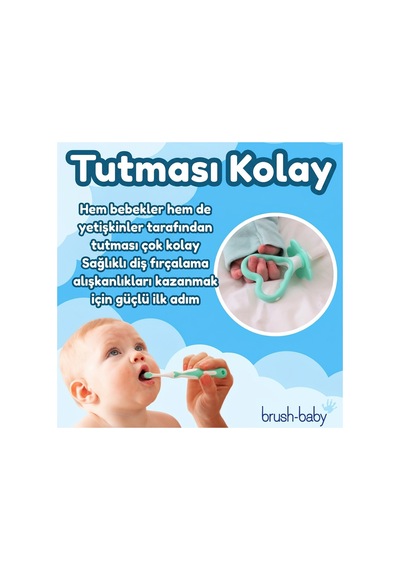 Brush-baby Silikon Diş Fırçası Ve Diş Kaşıyıcı İlk Ağız Bakım Seti 0-18 Ay Diğer