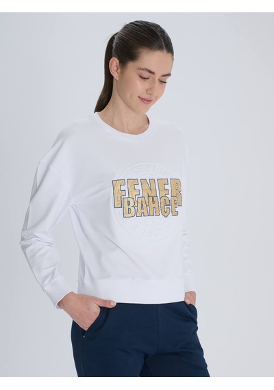Fenerium Kadın Trıbun Fenerbahçe Varak Baskılı BEYAZ