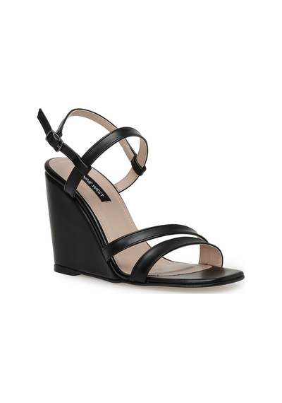 Nine West Moex 3fx Siyah Kadın Dolgu Topuk Sandalet Siyah