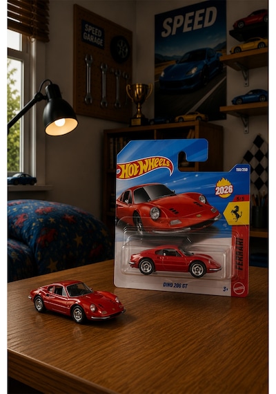 Hot Wheels Dino 206 Gt Oyuncak Araba Çok Renkli