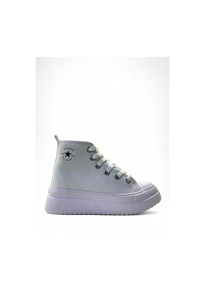 903 Çocuk Keten Bilekli Sneaker Beyaz