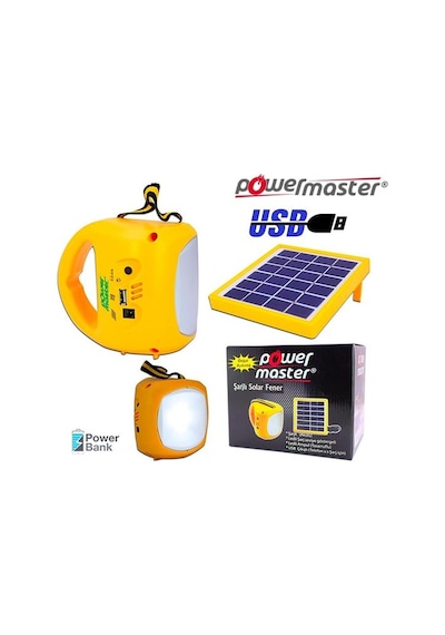 Powermaster Şarjlı Solar Aydınlatma Seti Tek Panelli