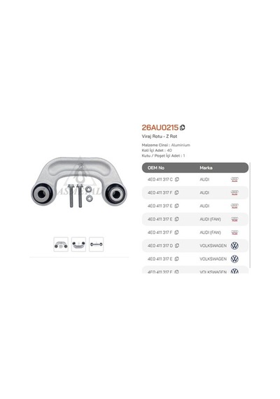 Asmetal 26au0215 Z Rot Demir Ön A6 3d0411317 -