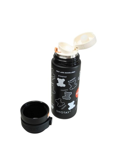 Shotay St-8188 480ml Desenli Siyah Çelik Termos 0