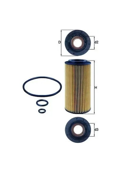 Toyota Auris Yag Filtresi 1.4 D-4d 2007-2012 Mahle Ox179d