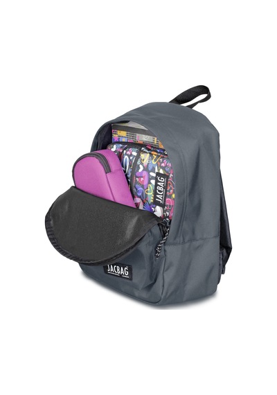 Jacbag Classic Junior -tek Bölmeli Sırt Çantası-gri Renk:gri