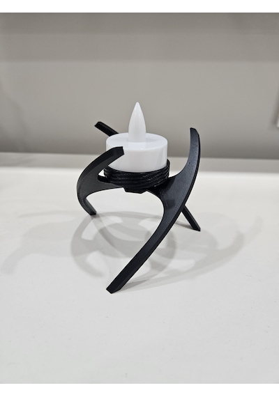 Modern Dekoratif Tealight Işıklı Mum Siyah
