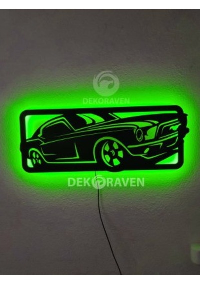 Mustang Led Işıklı Tablo (523524717)