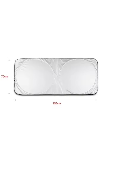 Güneşlik Miflonlu Ön Arka Katlanır 150x70cm - Araç Güneş Koruyucu