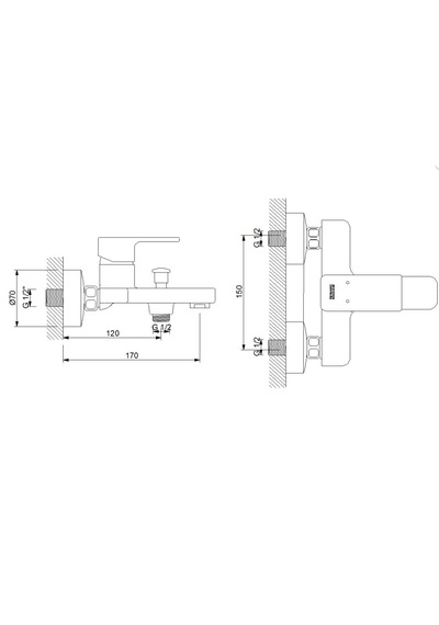 Newarc 241511B Drop Banyo Bataryası Mat Siyah