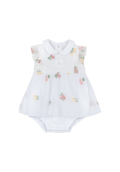 Chicco Kız Bebek Tulum Görünümlü Elbise 09101480000000 000033 Beyaz