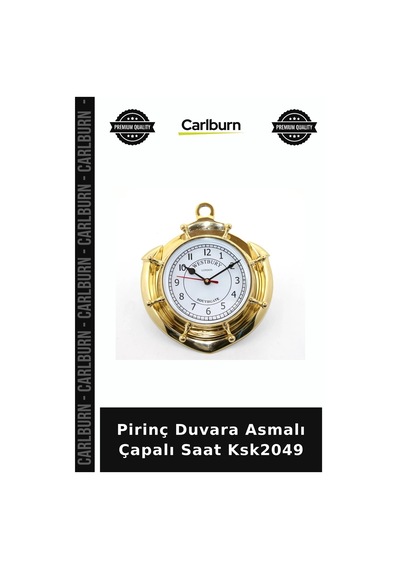 Özel Üretim Duvar Saati Denizci Dekoratif Ev Aksesuarı Pirinç Duvara Asmalı Çapalı Saat Ksk2049