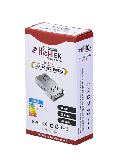 Hightek 12v 30a Smps Metal Kasa Adaptör Ht-1119