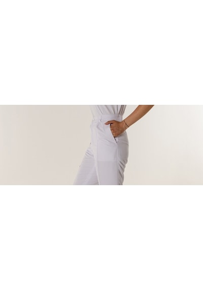 Beyaz Kadın Aşçı Şef Pantolon Içi Astarlı
