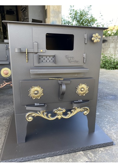 Izgaralı Kuzine Soba Odun Kömür Sobası El Yapımı Rize Kuzinesi N11.7