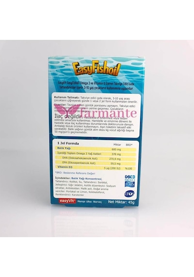 Easyfishoil 30 Çiğnenebilir Jel Tablet