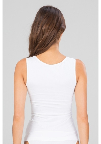 Kom Basic Singlet Kadın Atlet Beyaz