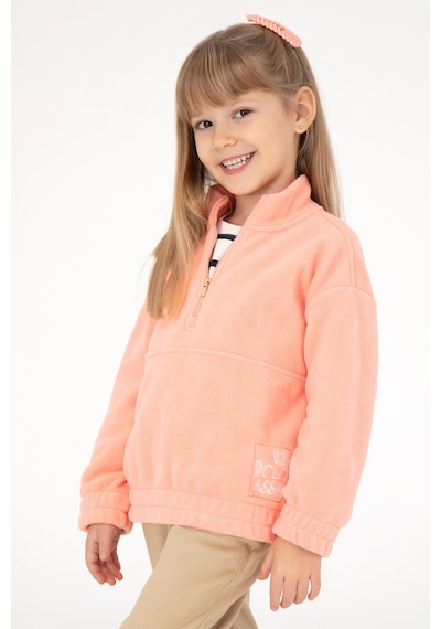 U.S. Polo Assn. Kız Çocuk Somon Yarım Fermuarlı Polar Sweatshirt 50298983-VR047 U.S. Polo Assn. Kız Çocuk Somon Yarım Fermuarlı Polar Sweatshirt 50298983-VR047