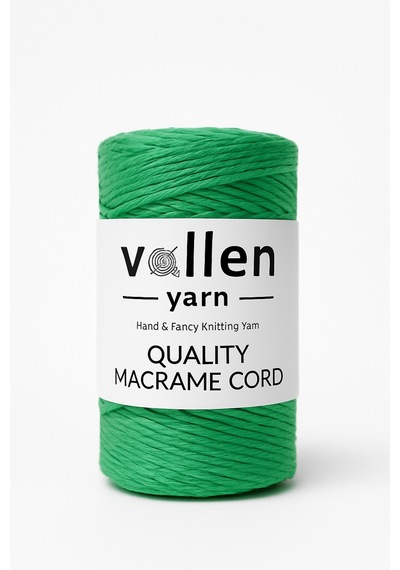 Taranan Makrome Ipi, 3mm Tek Büküm,makrome Örgü Ipi, Taranabilir Pamuk Makrome,yeşil