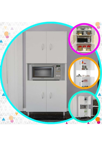 Modilayn Arzu Geniş Mikrodalga- Mini- Midi- Fırın Dolabı, Banyo