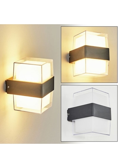 Waembro 10 Watt Gün Işığı Led Armatür, Bahçe, Balkon, Banyo, Villa Dış Cephe, Kapı Giriş Armatürü Siyah