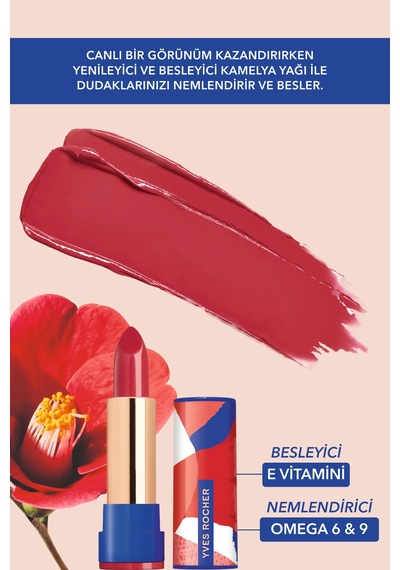 Yves Rocher Ultra Nemlendirici Yoğun Renkli Saten Ruj-15. Nar Çiçeği-3.8g-80865 15 Nar Çiçeği
