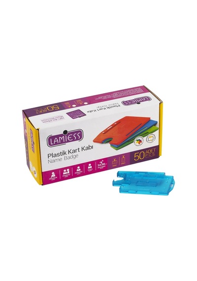 Lamiess Lms 211 Yatay Dikey Çift Hazneli Kart Kabı Mavi 25'Li