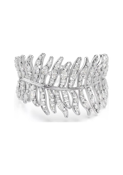 5749378 Swarovski Bilezik Vienna Bracelet Mixed Cuts Feather White Rhodium Plated Metalik