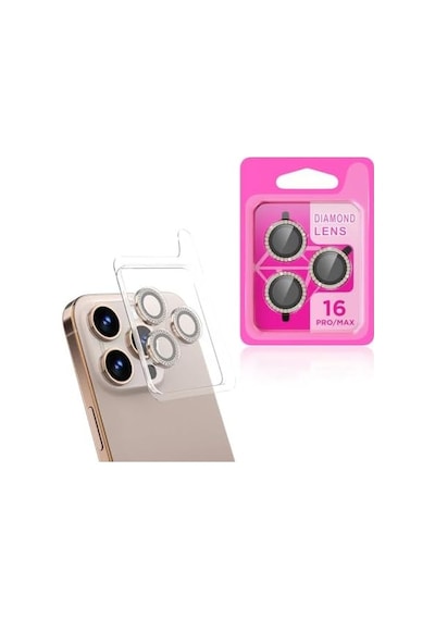 Zore İle Uyumlu 16 Pro 16 Pro Max Cl-06 Kamera Lens Koruyucu Titanyum