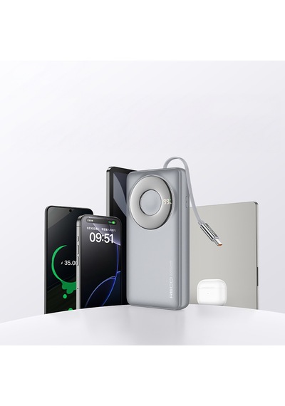 Recci Rpb-p72 Hızlı Şarj Özellikli Type-c Kablolu Powerbank 65w 20.000mah Gri