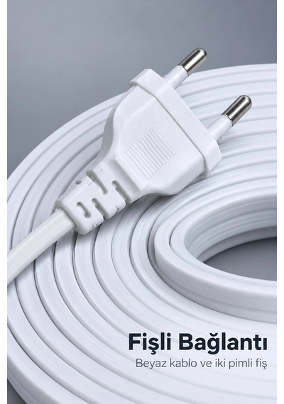 Beyaz Işıklı Şerit Aydınlatma 3 Metre Fişli Model 35906248
