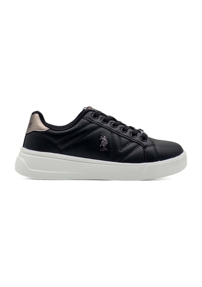 U.s Polo Assn. Exxy 5fx Anatomik Kadın Sneaker Siyah Beyaz