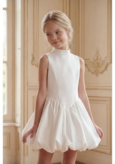 Butikhappykids Kız Çocuk Abiye Beyaz Mini Balon Etek Prenses Model Halter Yaka Monaray Kumaş Abiye Elbise 5-14 Yaş Butikhappykids Kız Çocuk Abiye Beyaz Mini Balon Etek Prenses Model Halter Yaka Monaray Kumaş Abiye Elbise 5-14 Yaş