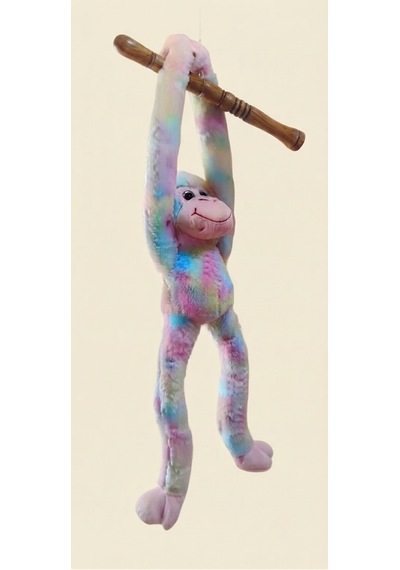 Peluş Sesli Maymun 90 Cm Çok Renkli